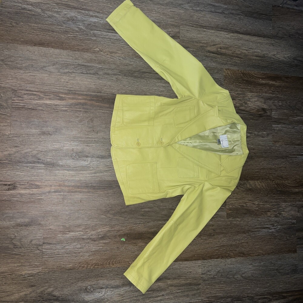 Vintage Women’s Spiegel Light Green Leather Blazer Size 18 Missy
